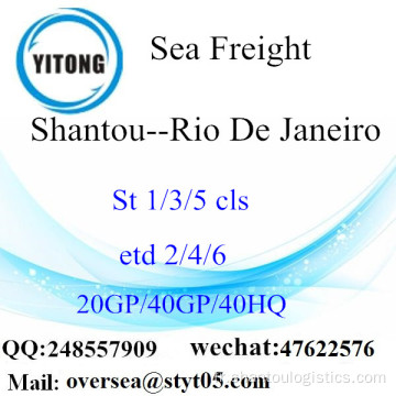 Transport maritime de mer de Shantou à Rio De Janeiro